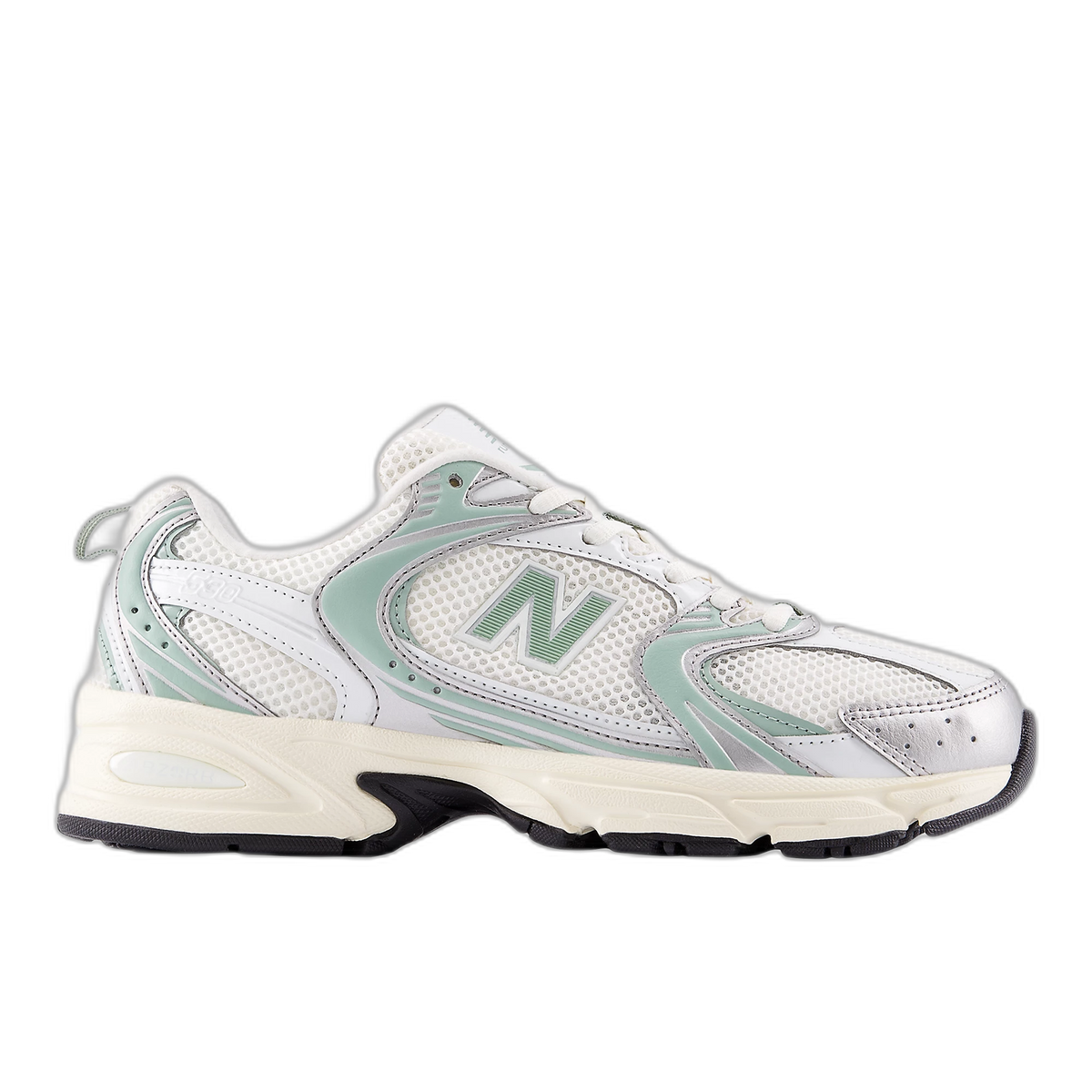 New Balance 530 Argent Métallique Vert Mosaïque