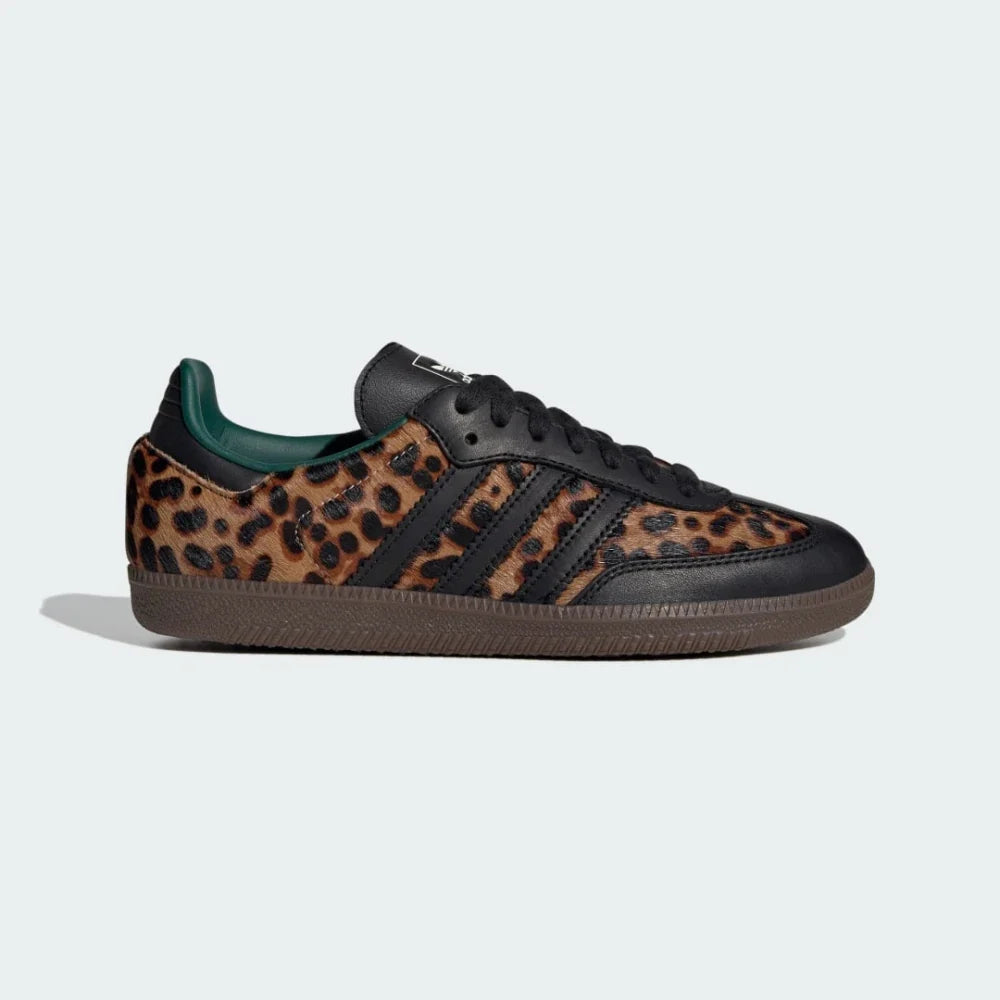 Adidas Samba OG Black Green Leopard (Femme)