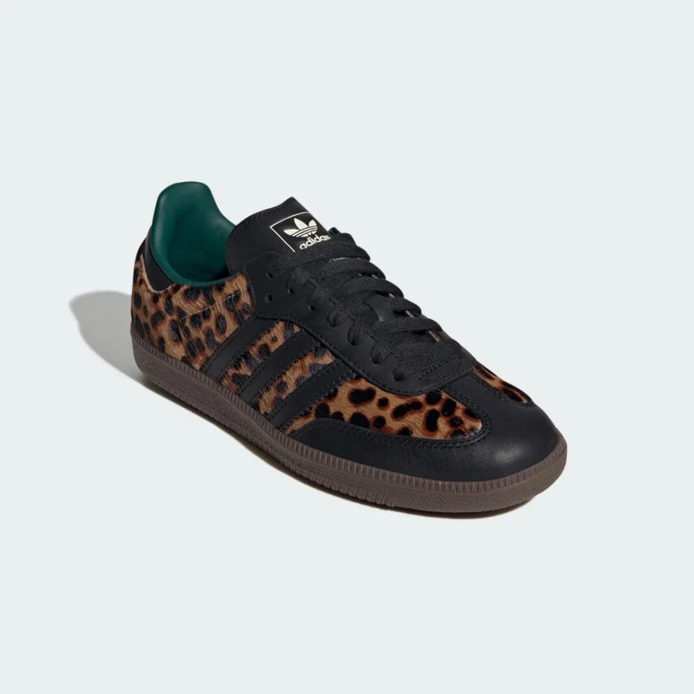 Adidas Samba OG Black Green Leopard (Femme)