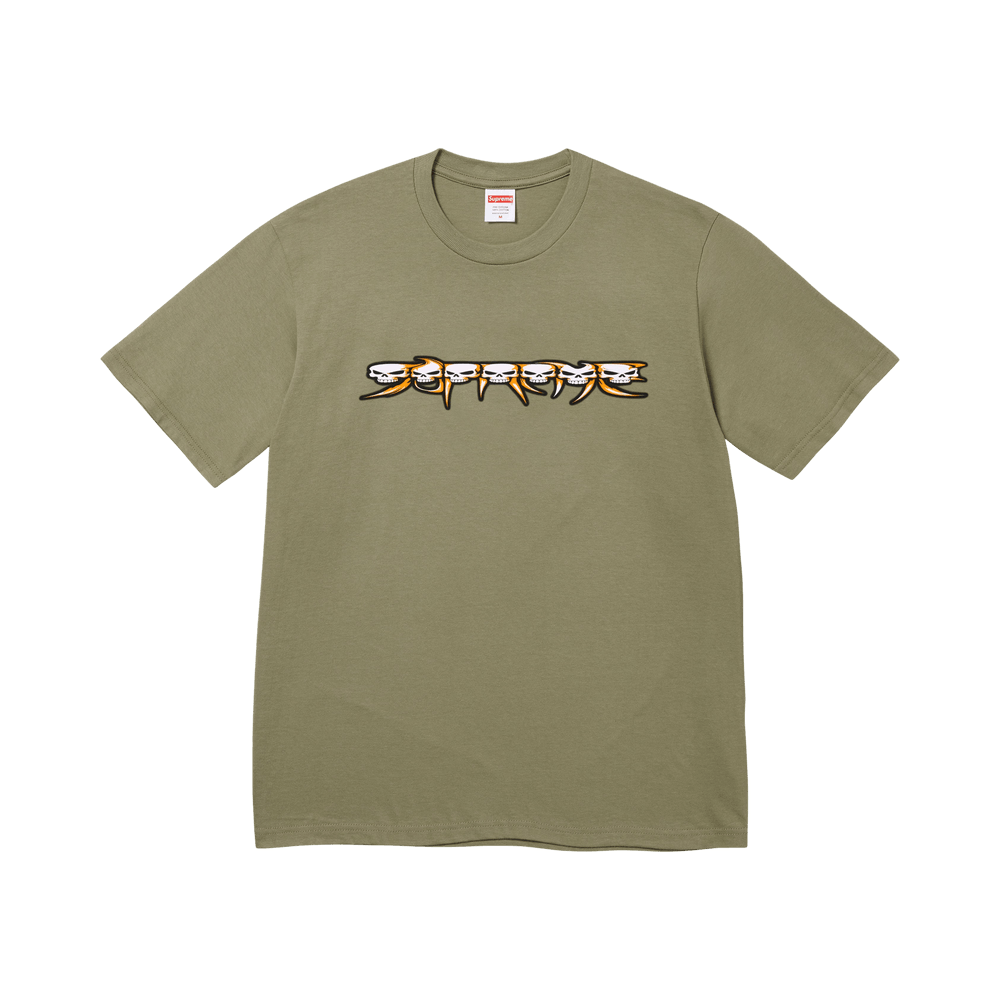 T-shirt Supreme Skulls Spellout « Light Olive »