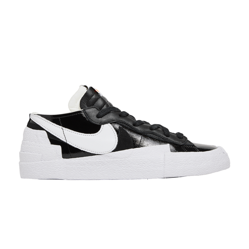 Nike Blazer Low Sacai Cuir verni noir
