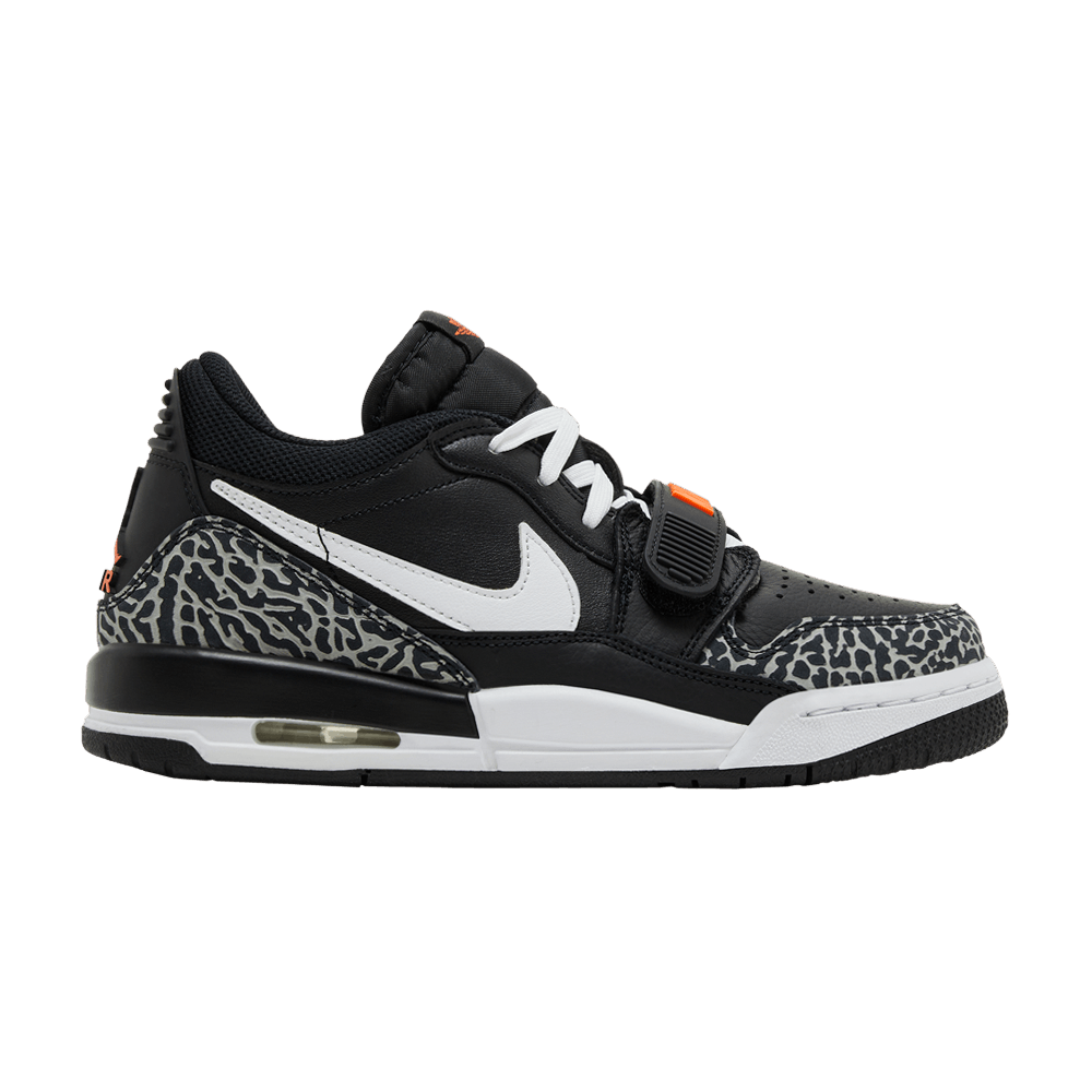 Jordan Legacy 312 Low Noir Blanc Orange Sécurité (GS)