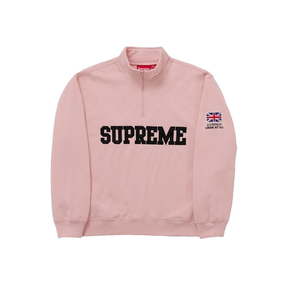 Supreme Shop Flag Half Zip Pullover Peach