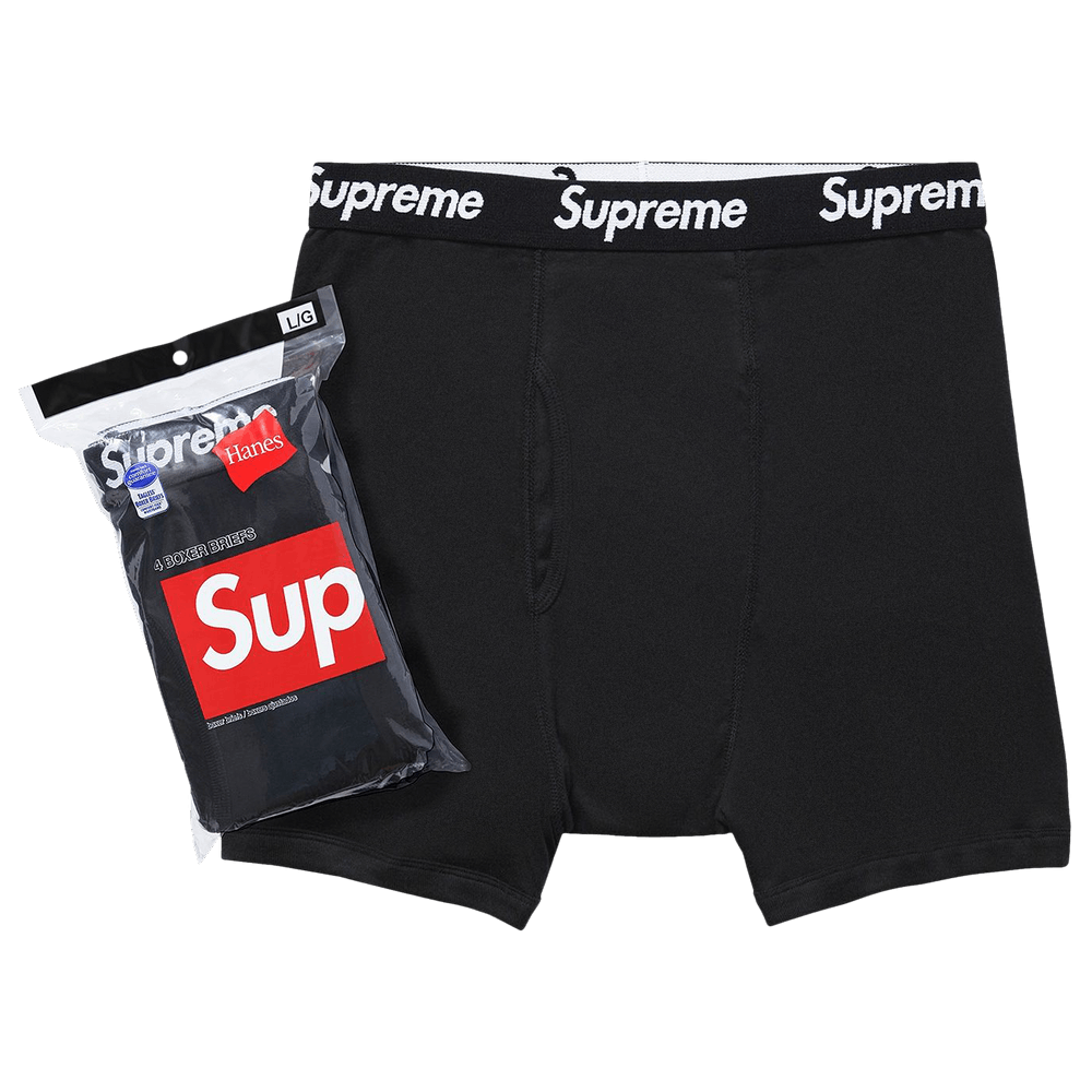 Supreme x Hanes Boxer Briefs (lot de 4) « Black »
